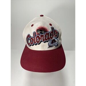 Colorado Avalanche Snap Back Hat White Dome Logo 7 (Read Desc Stains)